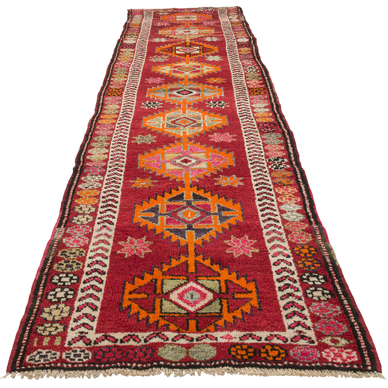 Alfombra Vintage de pasillo - 93 cm x 373 cm - K0085298