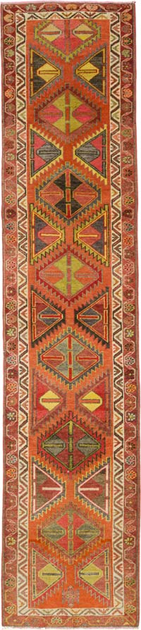 Alfombra Vintage de pasillo - 87 cm x 396 cm