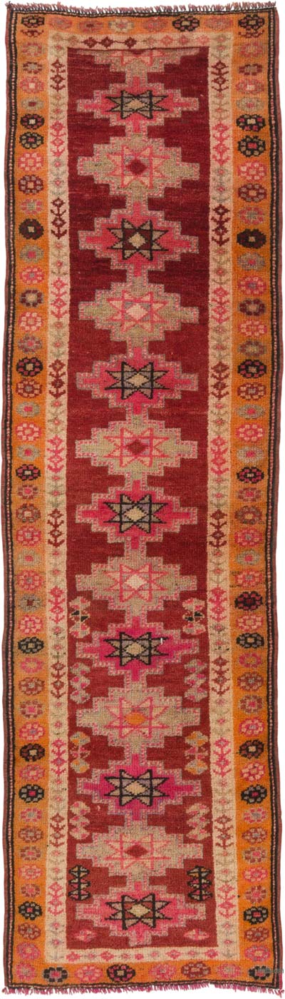 Vintage Tribal Runner Rug - 2' 11" x 10' 2" (35" x 122")