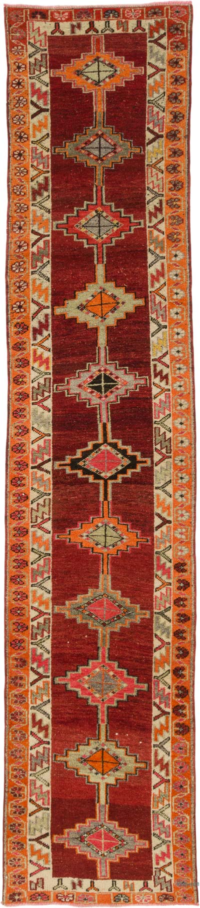 Vintage Tribal Runner Rug - 2' 11" x 13' 9" (35" x 165")