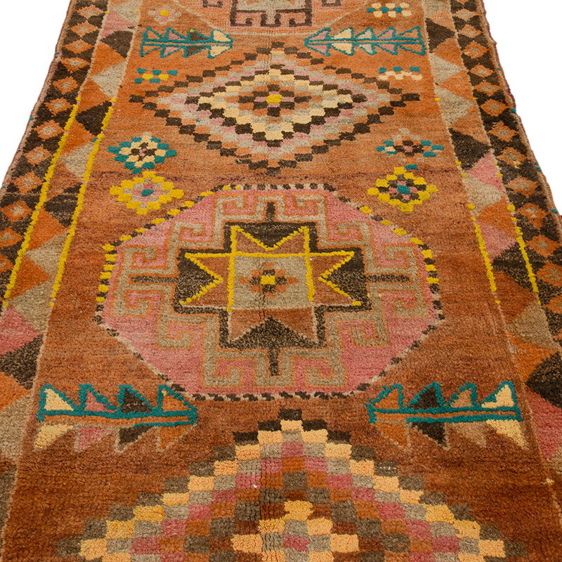 Vintage Tribal Runner Rug - 3' 10" x 10' 4" (46" x 124") - K0085303