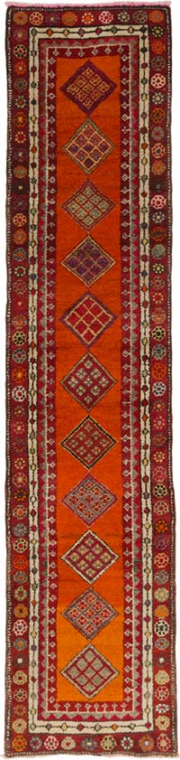 Alfombra Vintage de pasillo - 76 cm x 328 cm