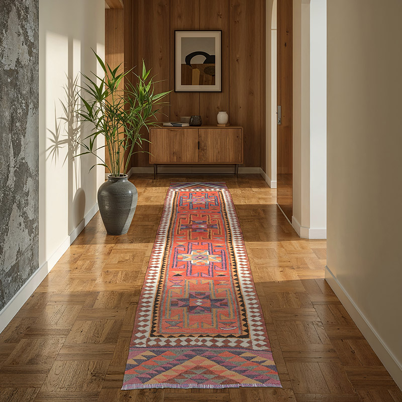 Corredor Vintage Herki Kilim - 91 cm x 300 cm - K0085307