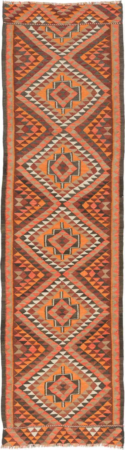 Corredor Vintage Herki Kilim - 93 cm x 331 cm