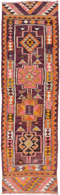 Corredor Vintage Herki Kilim - 84 cm x 278 cm