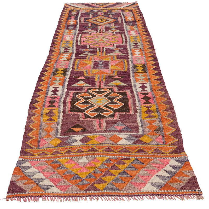 Corredor Vintage Herki Kilim - 84 cm x 278 cm - K0085310