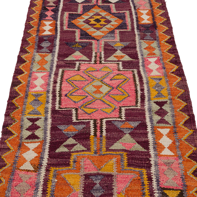 Corredor Vintage Herki Kilim - 84 cm x 278 cm - K0085310