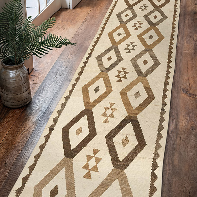 Vintage Herki Kilim Yolluk - 90 cm x 355 cm - K0085311