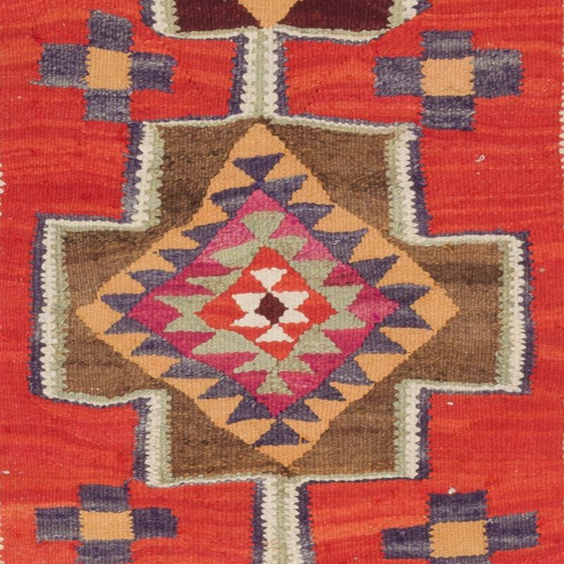 Vintage Herki Kilim Yolluk - 98 cm x 345 cm - K0085312