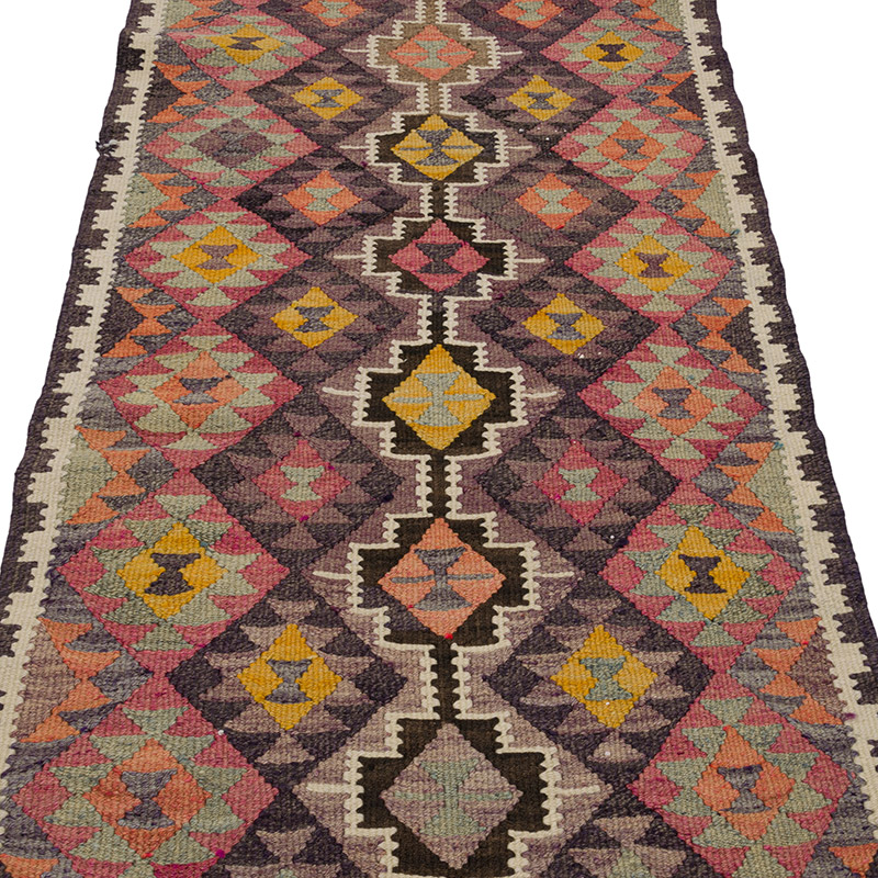 Vintage Herki Kilim Runner - 3'  x 11'  (36" x 132") - K0085313