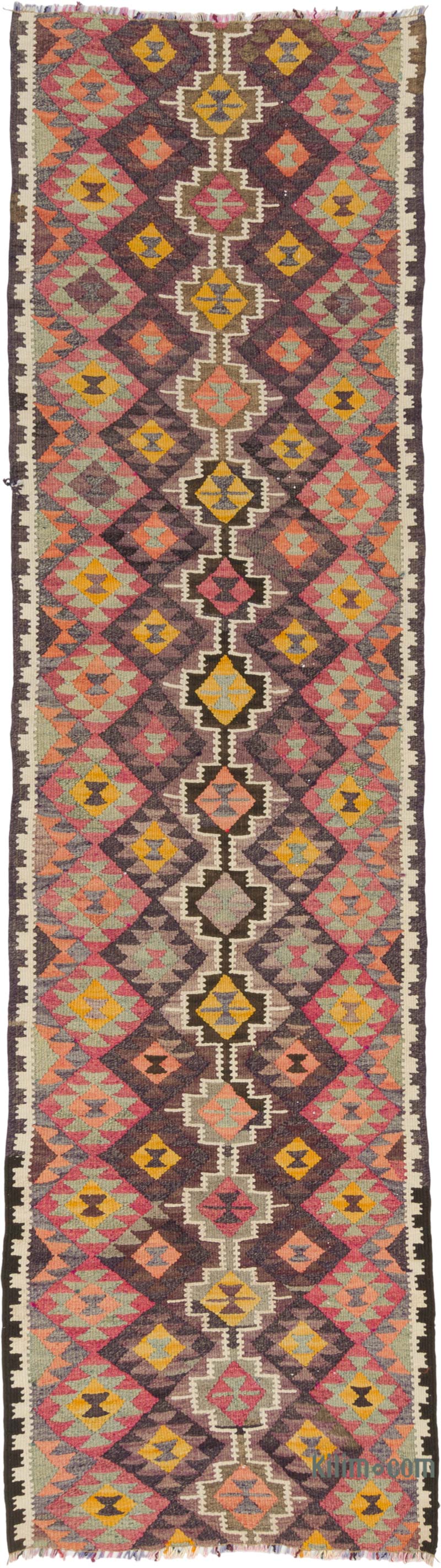 Vintage Herki Kilim Runner - 3'  x 11'  (36" x 132") - K0085313