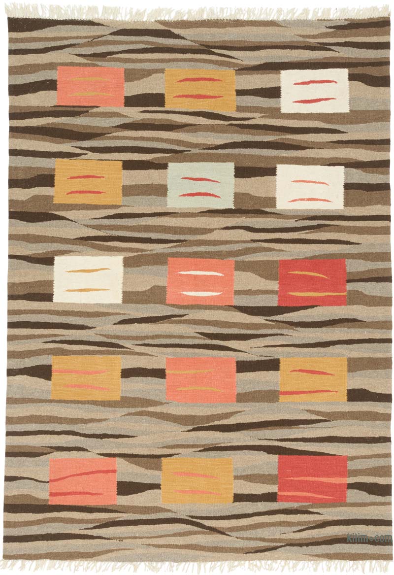 New Handwoven Turkish Kilim Rug - K0085316