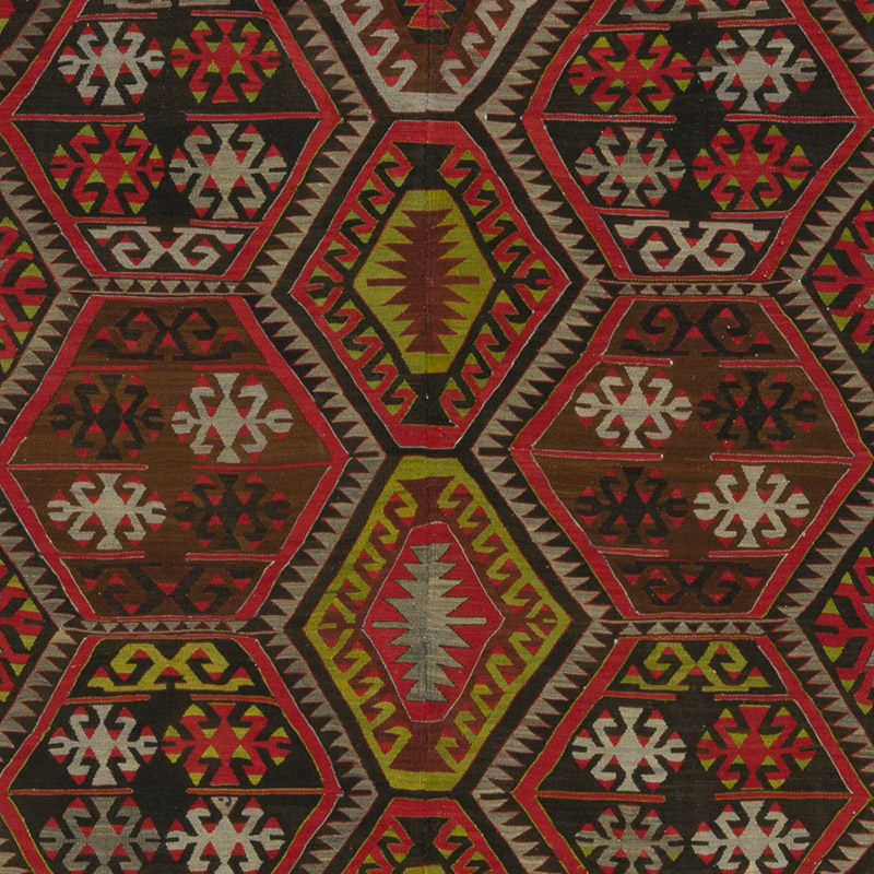 Vintage Corum Kilim Rug - 6' 5" x 14' 8" (77" x 176") - K0085319