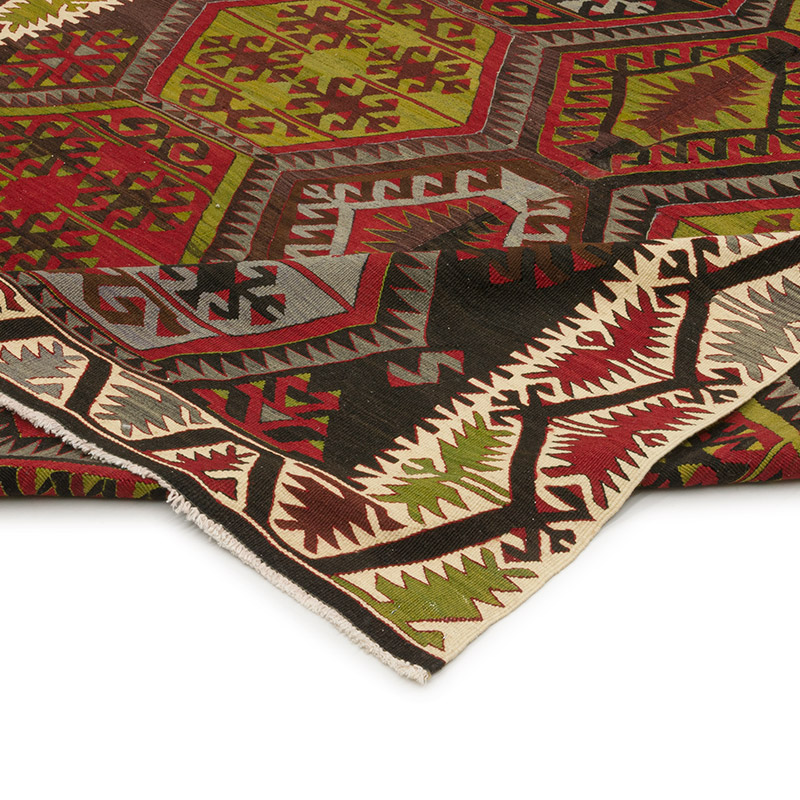Vintage Corum Kilim Rug - 6' 5" x 14' 8" (77" x 176") - K0085319