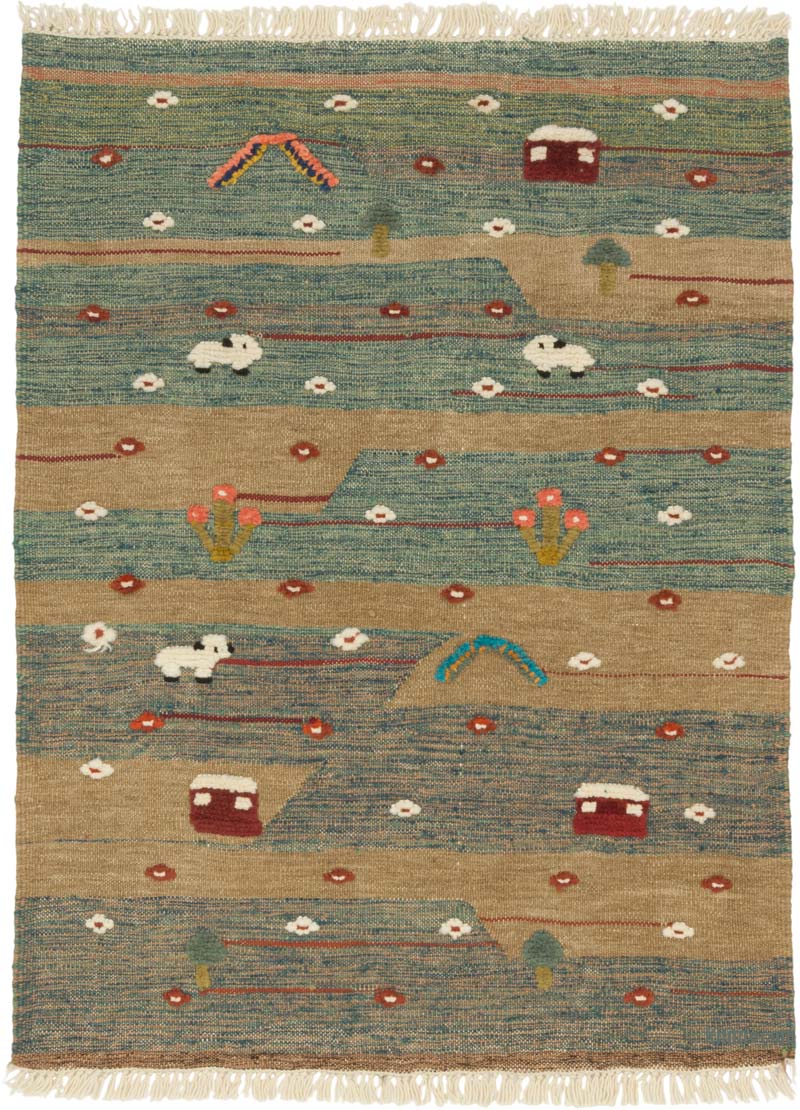 New Handwoven Turkish Kilim Rug - K0085325