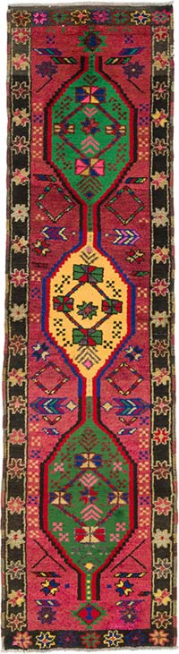 Alfombra Vintage de pasillo - 81 cm x 300 cm