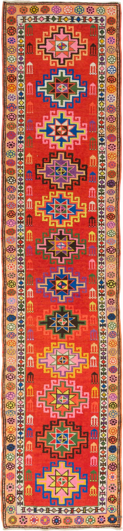 Alfombra Vintage de pasillo - 85 cm x 374 cm