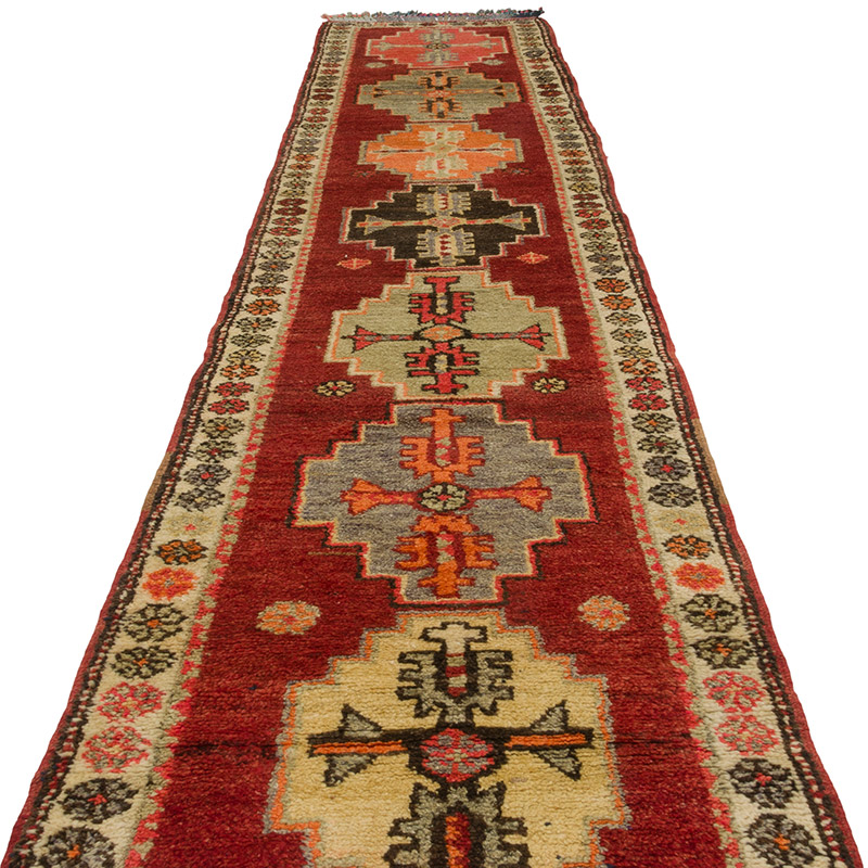 Alfombra Vintage de pasillo - 89 cm x 460 cm - K0085332
