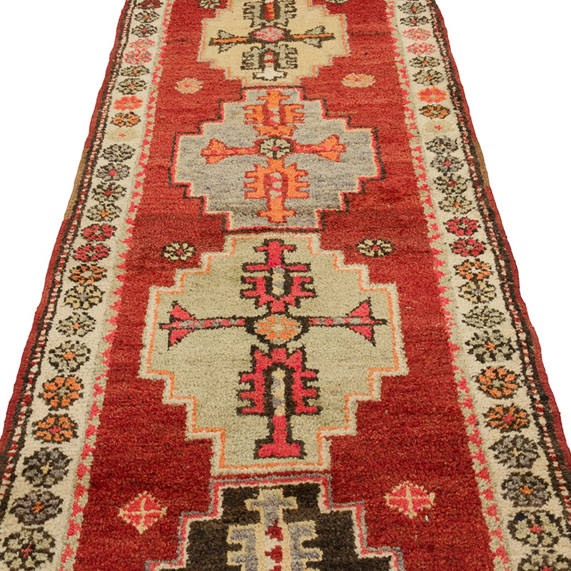 Alfombra Vintage de pasillo - 89 cm x 460 cm - K0085332