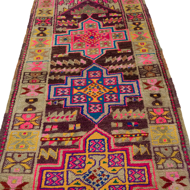 Vintage Tribal Runner Rug - 3' 1" x 10' 10" (37" x 130") - K0085334