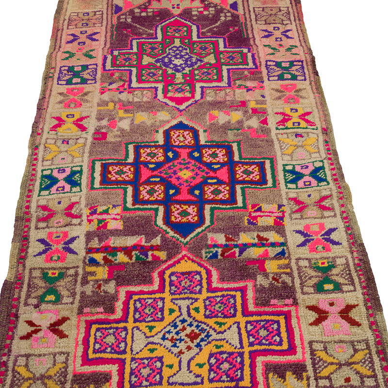 Vintage Tribal Runner Rug - 3' 1" x 10' 10" (37" x 130") - K0085334