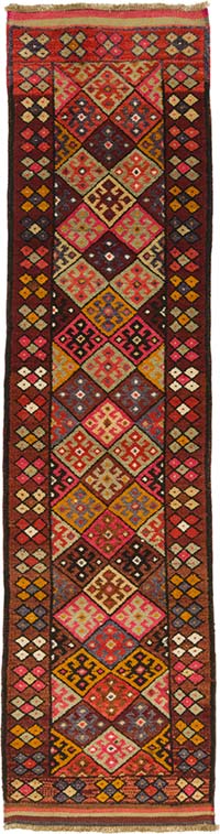 Alfombra Vintage de pasillo - 90 cm x 330 cm