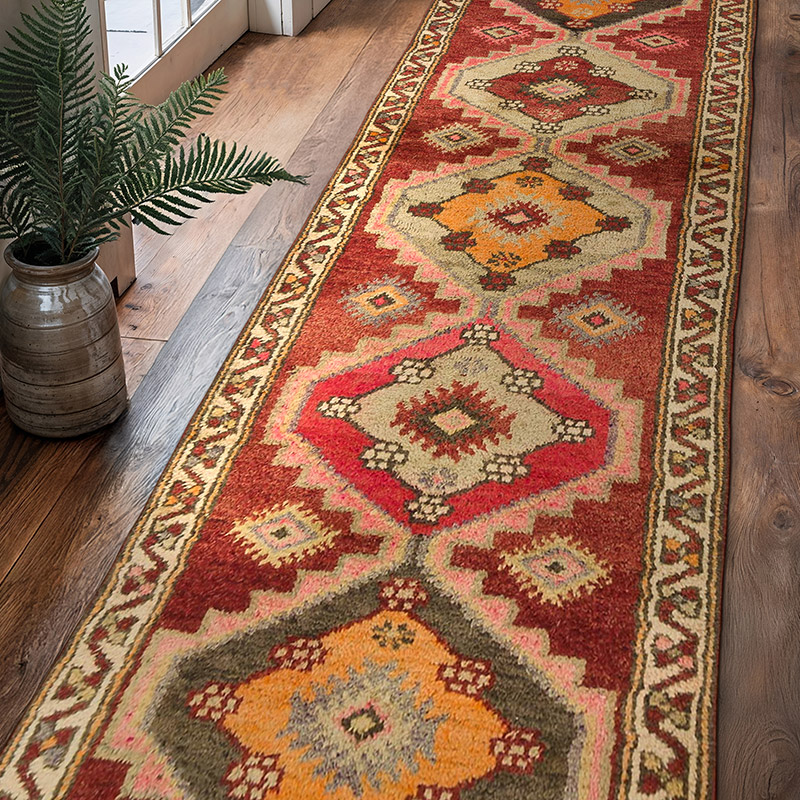 Vintage Tribal Runner Rug - 2' 11" x 10' 5" (35" x 125") - K0085340