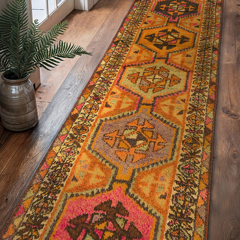 Alfombra Vintage de pasillo - 94 cm x 344 cm - K0085342