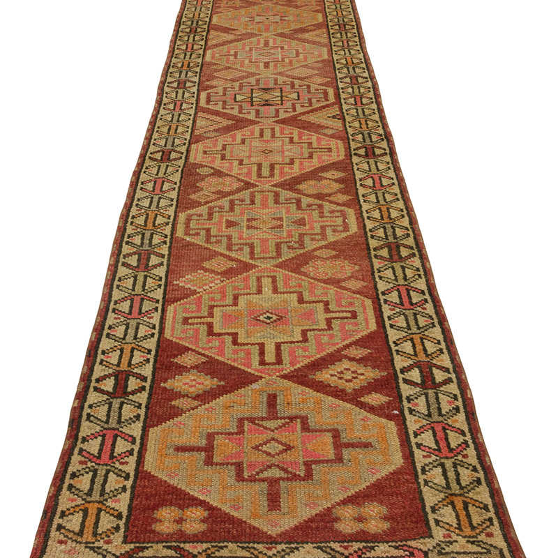 Alfombra Vintage de pasillo - 68 cm x 345 cm - K0085344