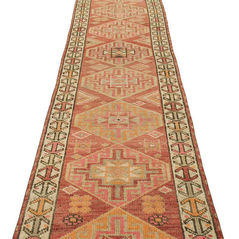 Alfombra Vintage de pasillo - 68 cm x 345 cm - K0085344