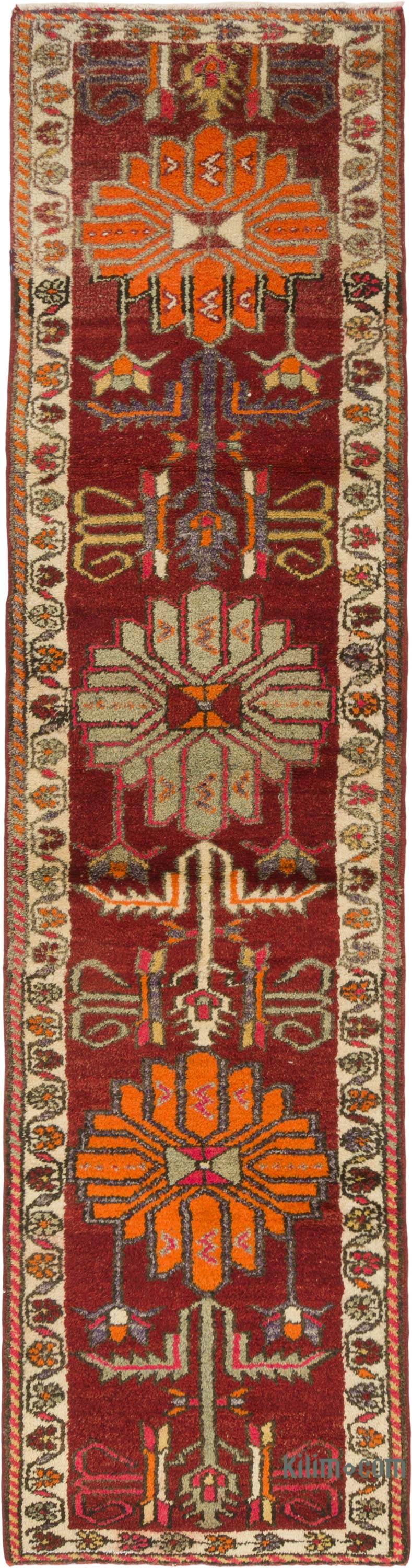 Vintage Tribal Runner Rug - 2' 10" x 10' 9" (34" x 129") - K0085345