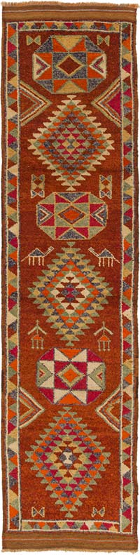 Vintage Anadolu Yolluk - 89 cm x 355 cm