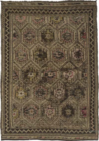 Vintage Anatolian Jijim Rug - 5' 11" x 8' 5" (71" x 101")