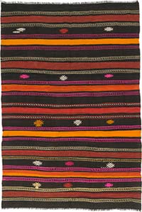 Vintage Anatolian Kilim Rug - 6' 3" x 9' 3" (75" x 111")