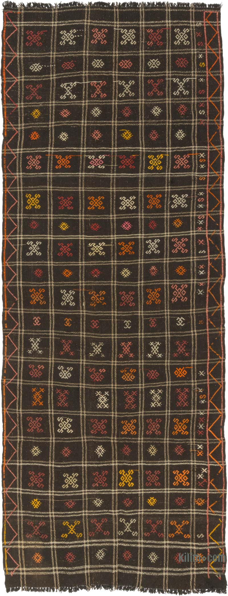 Vintage Anatolian Jijim Rug - 4' 2" x 10' 10" (50" x 130") - K0085358