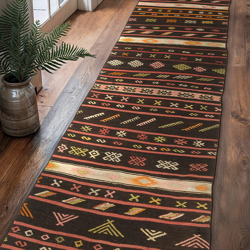 Corredor Vintage Anatolian Kilim - 81 cm x 320 cm - K0085360
