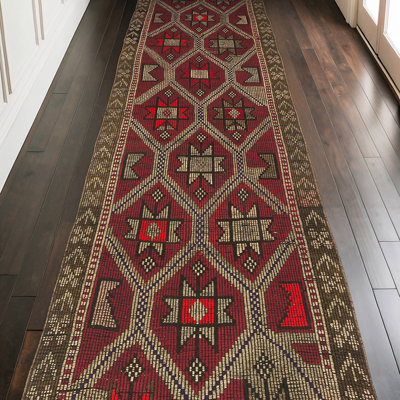 Corredor Vintage de Anatolia Jijim - 109 cm x 300 cm - K0085361