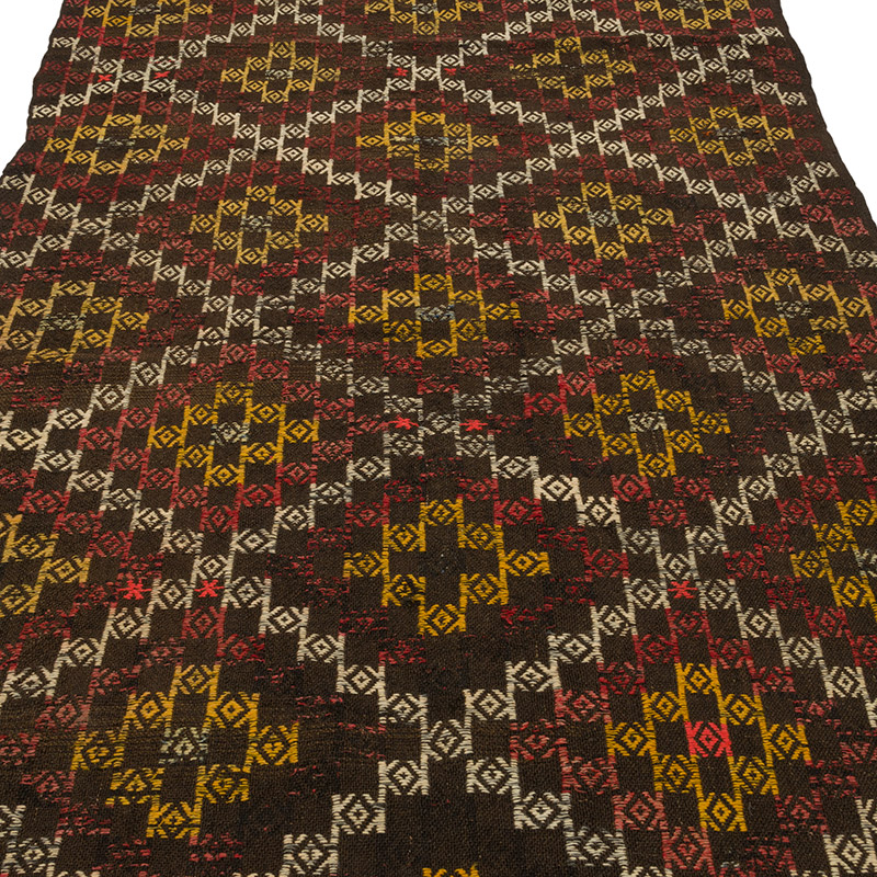 Vintage Anatolian Jijim Rug - 4' 7" x 9' 6" (55" x 114") - K0085366
