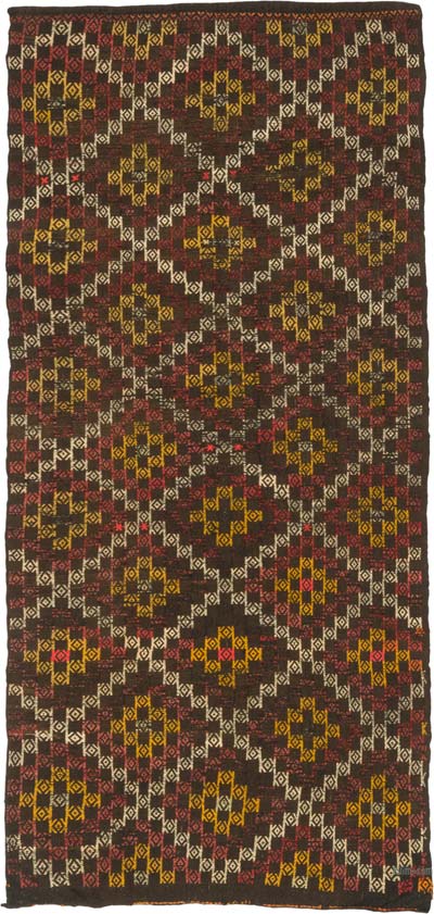 Vintage Anatolian Jijim Rug - 4' 7" x 9' 6" (55" x 114")