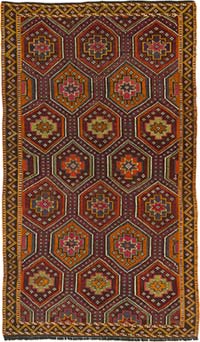 Vintage Anatolian Jijim Rug - 5' 9" x 9' 11" (69" x 119")