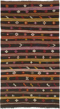 Vintage Anatolian Kilim Rug - 6' 11" x 12' 10" (83" x 154")
