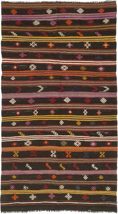 Vintage Anatolian Kilim Rug - 6' 11" x 12' 10" (83" x 154")
