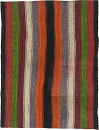 Vintage Anatolian Kilim Rug - 5' 5" x 7' 5" (65" x 89")