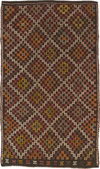 Vintage Anatolian Jijim Rug - 5' 7" x 9' 8" (67" x 116")