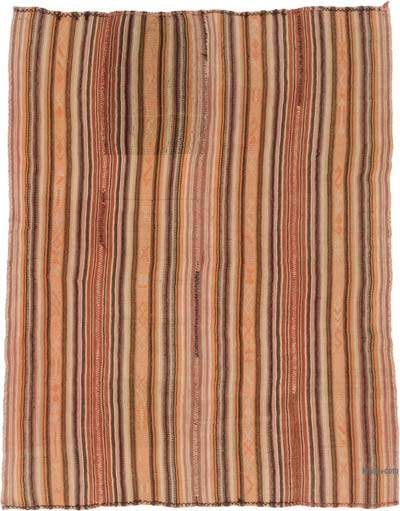 Vintage Anatolian Kilim Rug - 5' 7" x 7' 3" (67" x 87")