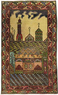 Alfombra Vintage Turca Anudada a Mano - 100 cm x 165 cm