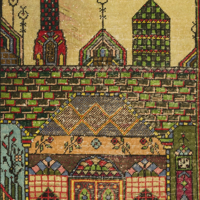 Vintage Turkish Hand-Knotted Rug - 3' 3" x 5' 5" (39" x 65") - K0085393