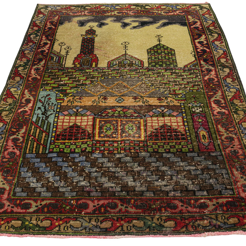 Vintage Turkish Hand-Knotted Rug - 3' 3" x 5' 5" (39" x 65") - K0085393