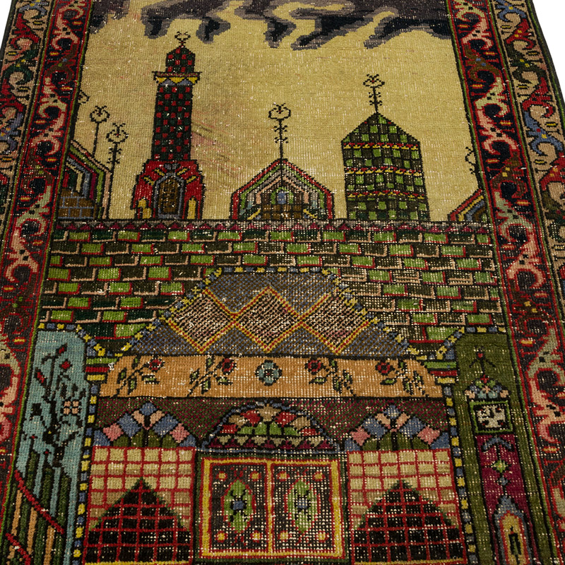 Vintage Turkish Hand-Knotted Rug - 3' 3" x 5' 5" (39" x 65") - K0085393