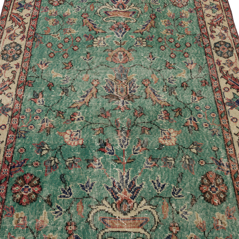 Alfombra Vintage Turca Anudada a Mano - 115 cm x 185 cm - K0085394